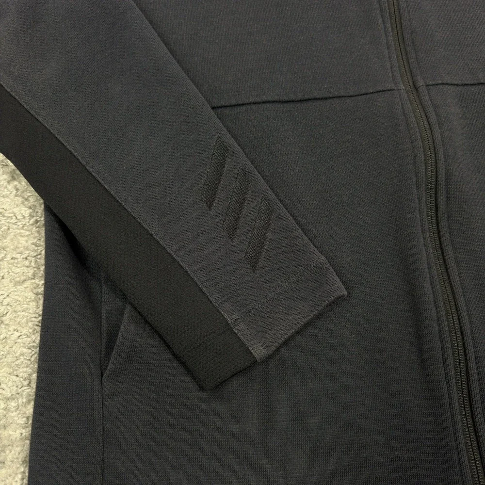 Adidas Basketball Club Full Zip Hoodie Black Aeroready Mens XL *FLAW